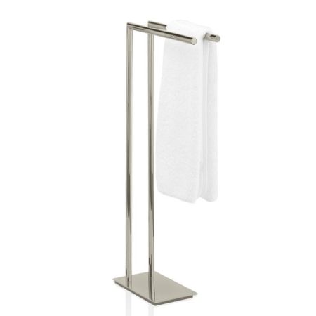 Decor Walther Straight 2 Полотенцедержатель двойной 38xh80см, напольный, цвет: никель сатинированный, артикул 0504834