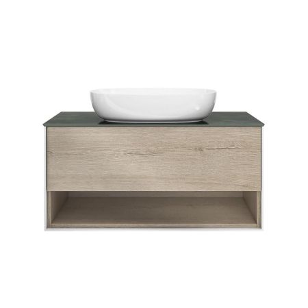 Тумба PLAZA Modern подвесная 100 дуб орегон 1 ящик + полка, артикул PLB.M.100.1\OAK.O