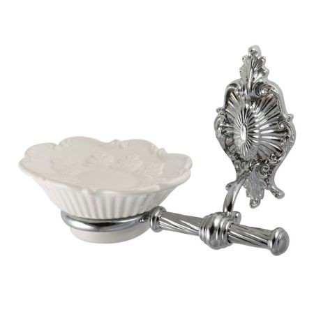 ELISABETTA Mыльница настенная, керамика/хром, артикул 17020