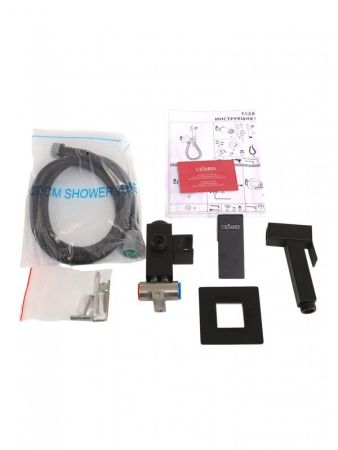 SLIDER-DIF-NOP Гигиенический душ со смесителем, черный матовый, артикул SLIDER-DIF-NOP