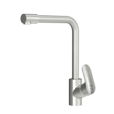 F8005711 Like, смеситель для кухни с каналом для питьевой воды, L-излив, сатин, шт., артикул F8005711