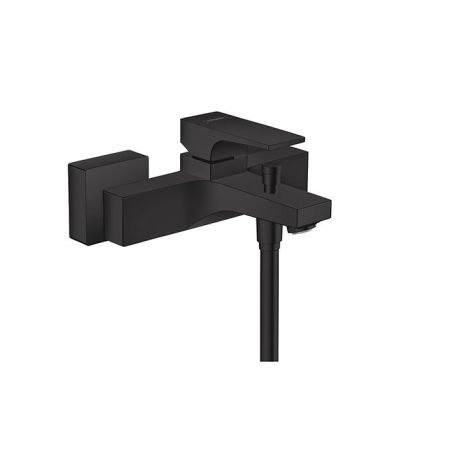 Смеситель для ванны и душа, Hansgrohe, Metropol, тип открывания воды-однорычажный, тип регулирования воды-керамический узел смешивания, тип установки-настенный, отверстия для монтажа-2, вынос излива, мм-180, цвет-черный матовый, с рычажной рукояткой, регу, артикул 32540670
