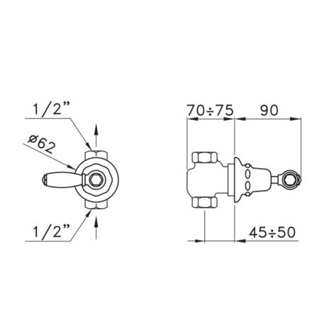Stella Italica Leve Встраиваемый смеситель 0/154 без излива, цвет: хром, артикул IL 01100 CR00