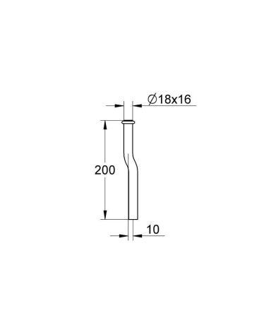 Сливная трубка для писсуара GROHE, хром (37036000) Сливная трубка для писсуара GROHE, хром (37036000)