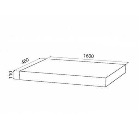 Столешница Velvex Unit 160, белый мрамор, артикул st.UNI.160-630