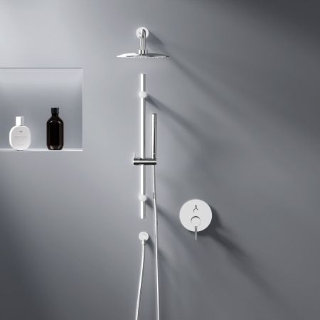 936530000 Scandinavian Pure встраиваемая душевая система с душевым смесителем и штангой, хром, артикул 936530000