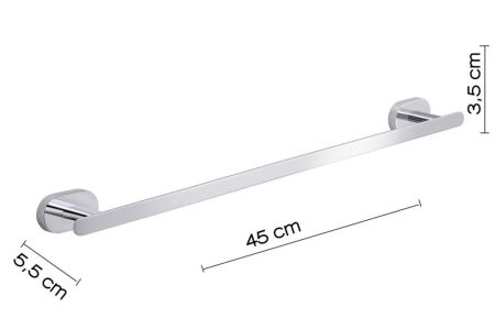 Gedy Bernina, полотенцедержатель, длина 45 см, цвет хром, артикул BE21/45(13)
