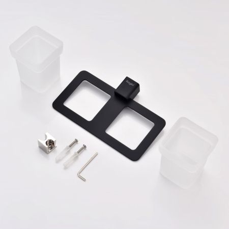 Стакан для ванной комнаты двойной Raglo R301.08.06, черный