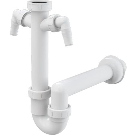 Сифон для кухонной мойки Alcaplast A82-DN40 Белый, артикул A82-DN40