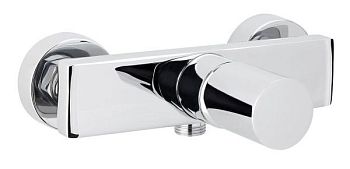 AQG Tube, однорычажный смеситель для душа, без набора для душа, цвет хром-черный матовый