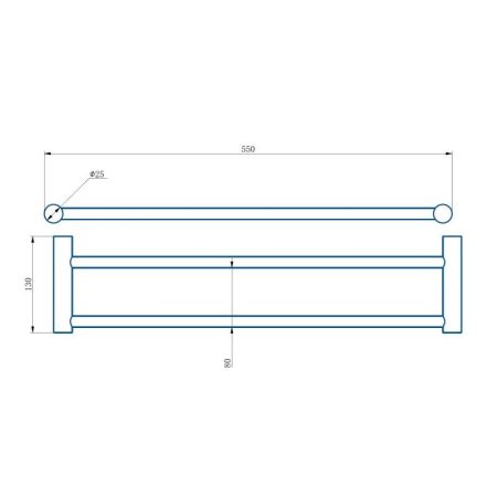 Полотенцедержатель Haiba HB8409-4, бронза