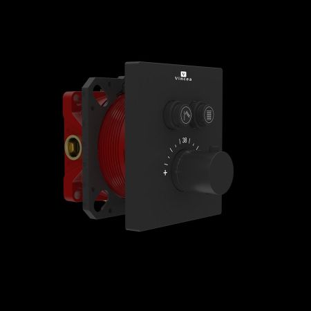 Встраиваемый смеситель для душа VSCV-321TMB двухфункциональный, термостатический, черный, артикул VSCV-321TMB