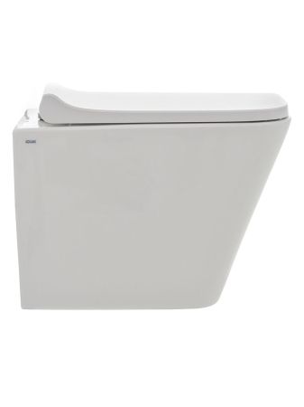 AQM2004 Унитаз подвесной с сиденьем SoftClose, технология смыва Rimless, скрытый крепеж. 490x340x350, артикул AQM2004