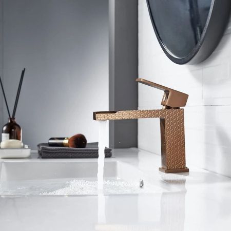 Cмеситель для раковины Knotlor KN-20/RBP, бронза