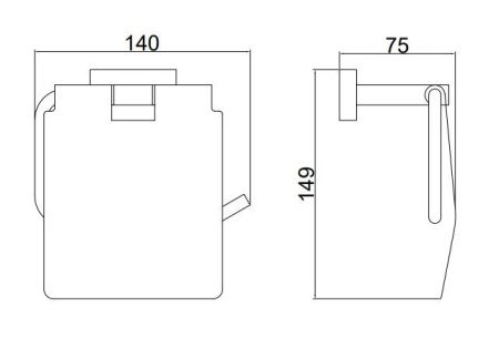 Держатель для туалетной бумаги BELZ B90403, вороненая сталь, артикул B90403