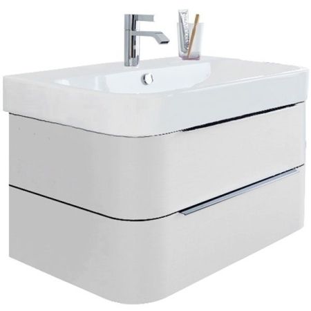 Тумба под раковину Duravit Happy D 2 H2636402222 подвесная Белая, артикул H2636402222