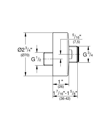 Эксцентрик s-образный GROHE 12662000