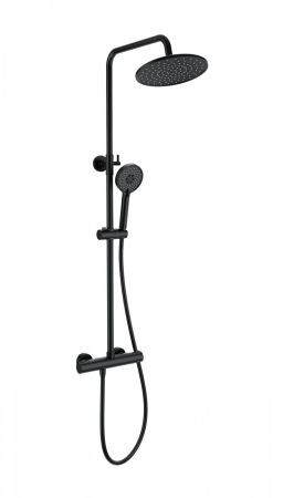 Душевая система с термостатом WONZON & WOGHAND INN 4, Черный матовый (WW-B3047-A-MB), артикул WW-B3047-A-MB