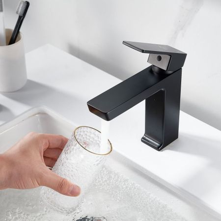 Смеситель для раковины Rose R1801H-1, черный