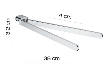 Gedy Azzorre, полотенцедержатель двойной поворотный, цвет хром, артикул A123(13)
