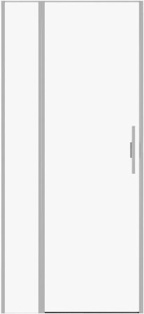 Душевая дверь Allen Brau Priority 90 3.31026.BA серебро браш, артикул 3.31026.BA