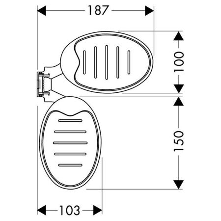 HG Raindance Cassetta Мыльница на душевую штангу, пластик цвет: хром, артикул 28698000