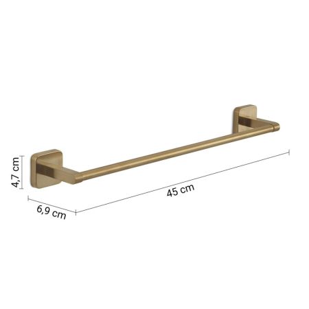 Gedy Tonga, полотенцедержатель, длина 45 см, цвет матовое золото, артикул TO21/45(88)