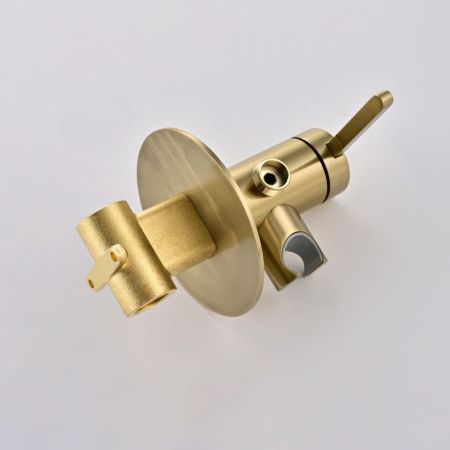 Гигиенический душ со смесителем Rose R235G, золотой сатин