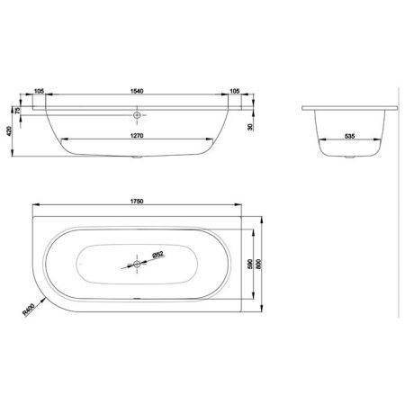 Опора для ванны, Bette, универсальная, комплект-2 штуки, артикул B23-1500