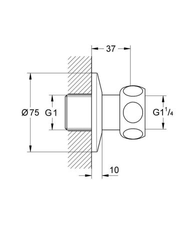 AXOR(*Starck Organic) Излив на ванну, хром, артикул 12417000