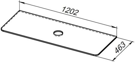 Столешница Allen Brau Paris 120 1.36016.ON акриловый камень оникс, артикул 1.36016.ON