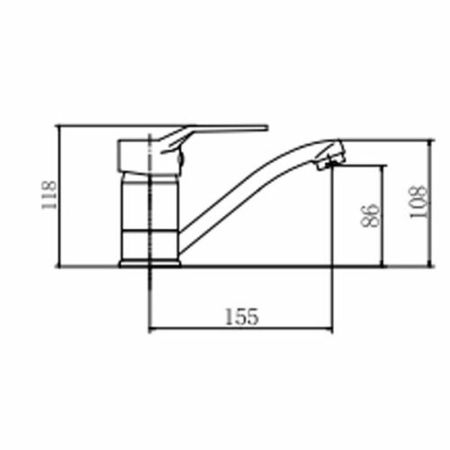 Смеситель для кухни FASHUN A4563, хром, артикул A4563