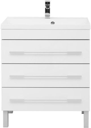 Тумба с раковиной Aquanet Верона 75 белый (напольная 3 ящика), артикул 00287671