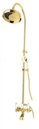 Душевая стойка со смесителем для ванны, верхнего и ручного душа CEZARES FIRST-CVD, артикул FIRST-CVD-02-M