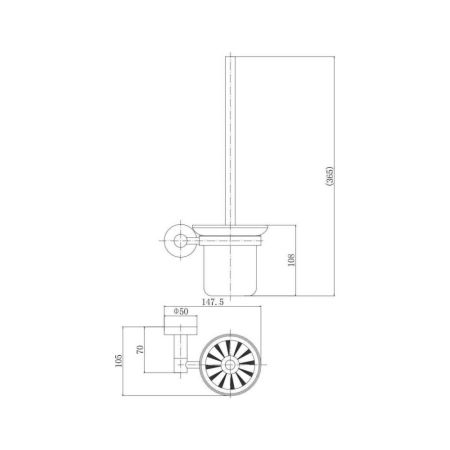 Ершик для унитаза FASHUN A51510, сатин