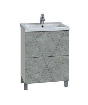 Тумба с раковиной напольная VIGO Geometry tn.bsf.GEO.FOS.60.2Y бетон, 60 см