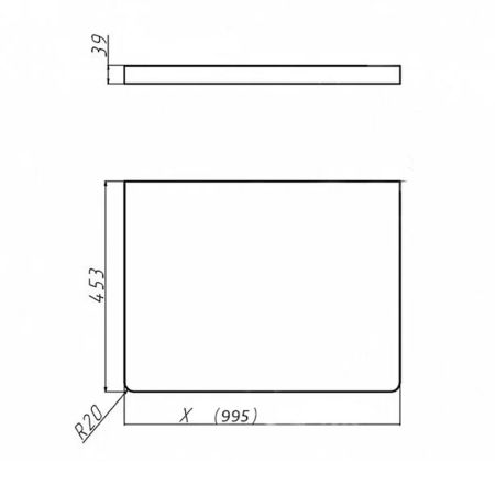 Столешница Velvex Klaufs 1000 без отверстий, Invisible Line, артикул st.KLA.100 дуб французский
