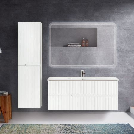 Зеркало DUET CEZARES с лазерной гравировкой, контурной подсветкой и сенсорным выключателем, артикул CZR-SPC-DUET-1000-800-LED-TCH