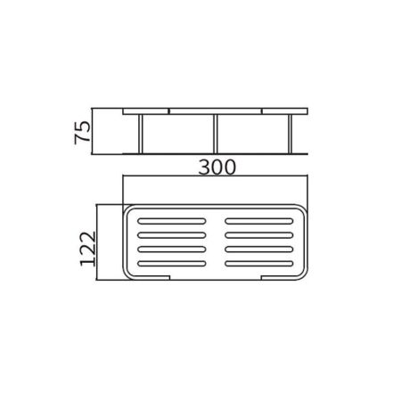 Полка металлическая FASHUN A5336, хром, артикул A5336
