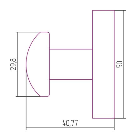 Вешалка СФЕРА настенная / L 50 (Матовое ЗОЛОТО)