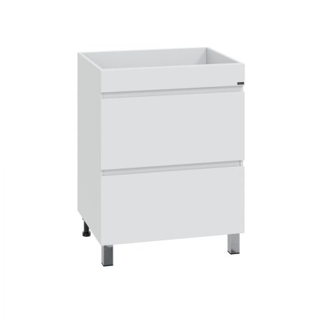 Тумба под раковину над стиральной машиной напольная "Марс 68" 2 ящ, напольная (ум. Юпитер 1300*500 литой мрамор)