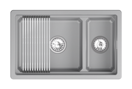 Кухонная мойка GRANULA кварц (7304iU, АЛЮМИНИУМ), артикул 7304iU, АЛЮМИНИУМ