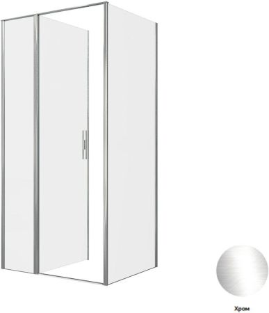 Душевой уголок Allen Brau Priority 100x80 3.31028.00 + 3.31040.00 хром, артикул 3.31028.00 + 3.31040.00