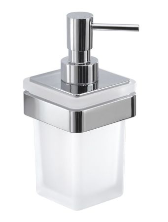 Gedy Samoa, настенный стеклянный дозатор c металлической помпой, цвет хром, артикул A881(13)