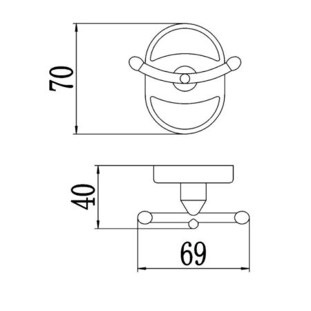 Крючок для ванной комнаты Savol S-007054, хром, артикул S-007054