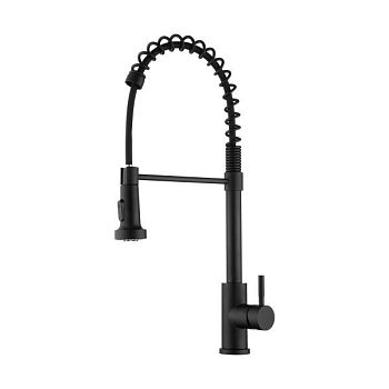 Смеситель для кухни с гибким изливом и режимом "душ" G.Lauf ZAP4-G090KB, черный