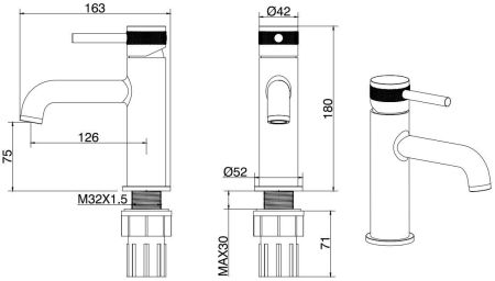 Смеситель для раковины Allen Brau Priority 5.31001-00 хром, артикул 5.31001-00
