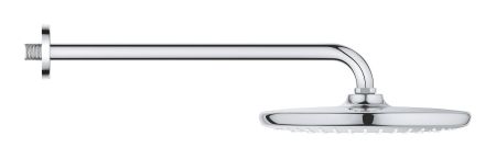 Верхний душ GROHE Tempesta 250, круглый + Душевой кронштейн 380 мм, хром (26663000), артикул 26663000