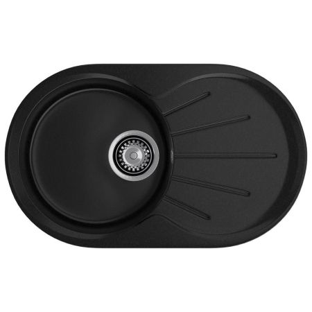 Кухонная мойка GranFest RONDO 750L, черный, артикул R-750L черный