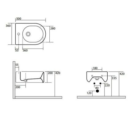 Kerasan Flo биде подвесное с 1отв под смеситель, цвет белый, артикул 312501*1